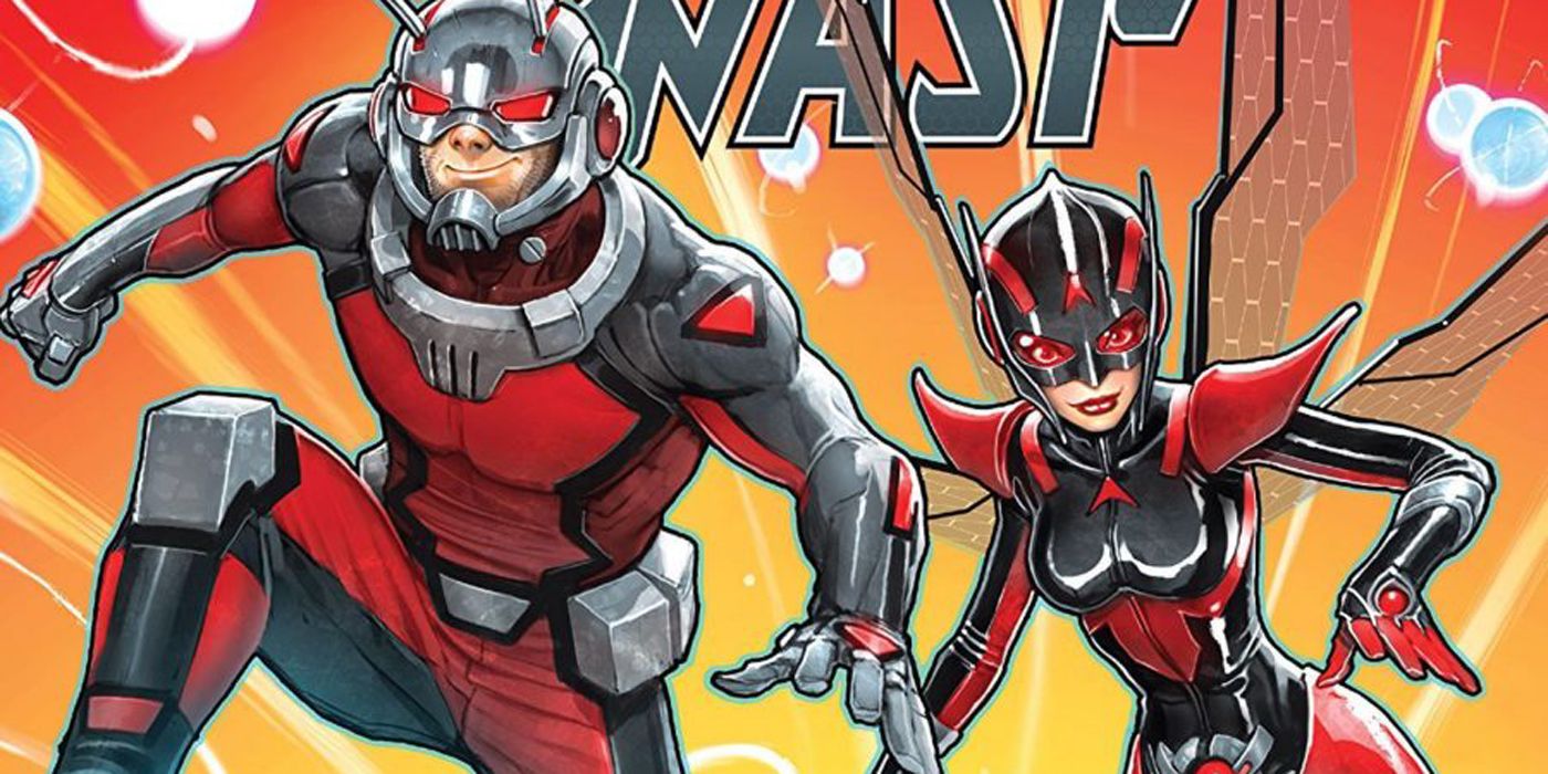 Ant-Man and the Wasp fighting in the comics.