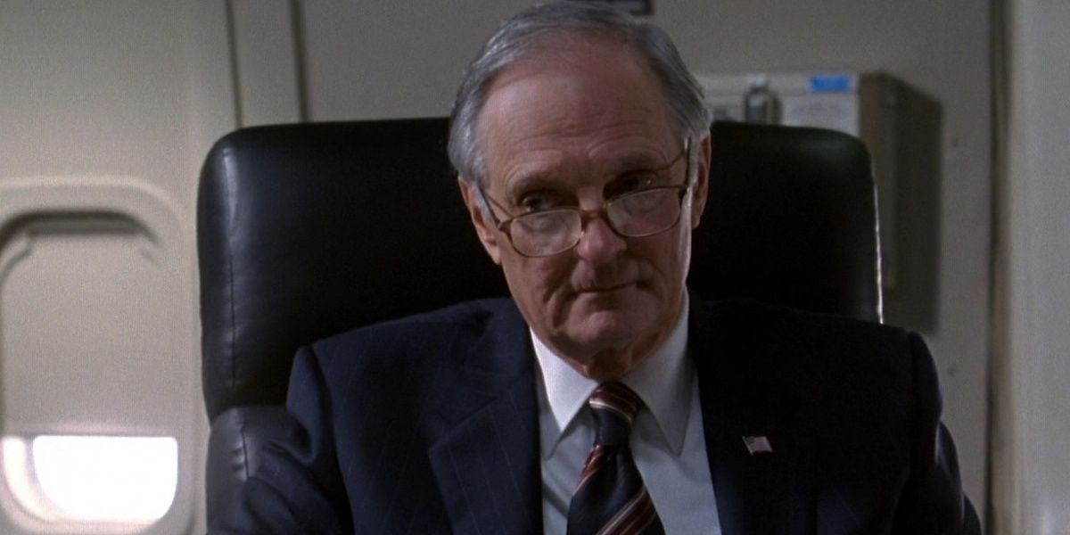 Senator Arnold Vinick flies to the middle east with the president in The West Wing