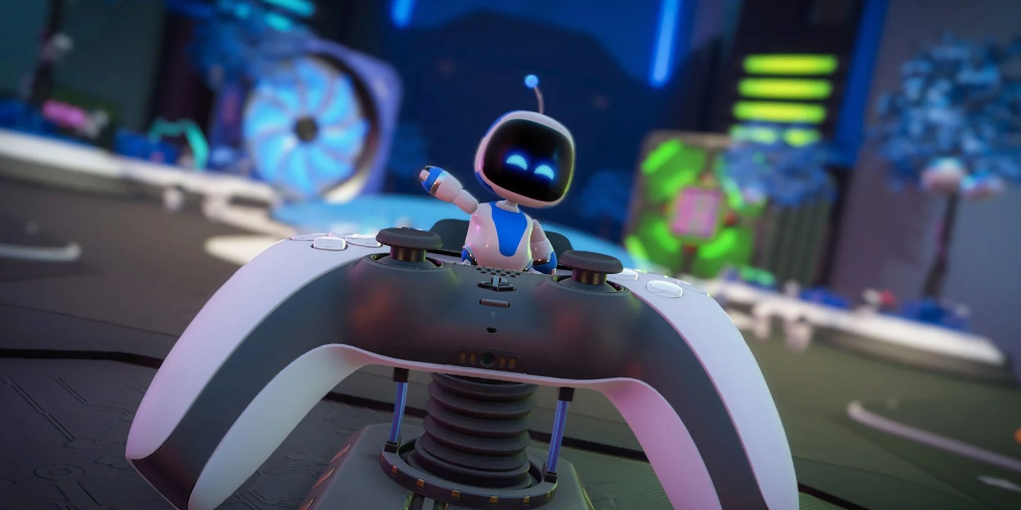 Astro with a controller in Astro's Playroom 