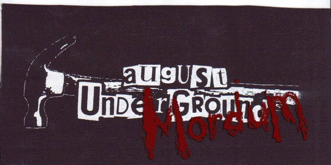 A promotional image for the extreme horror movie August Underground Mordum.
