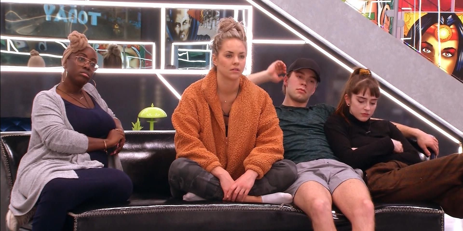 Players of Big Brother Canada sitting on a couch