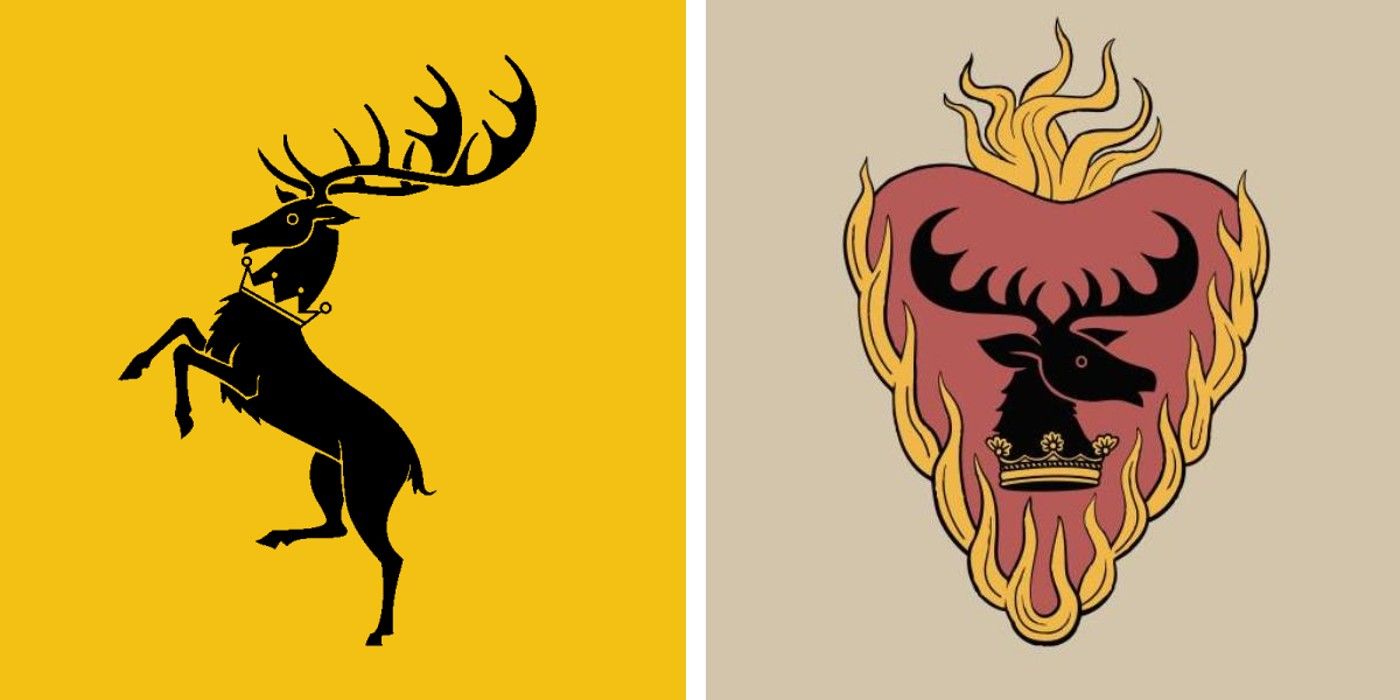 The Stag and Flaming Stag Baratheon Sigil in Game of Thrones