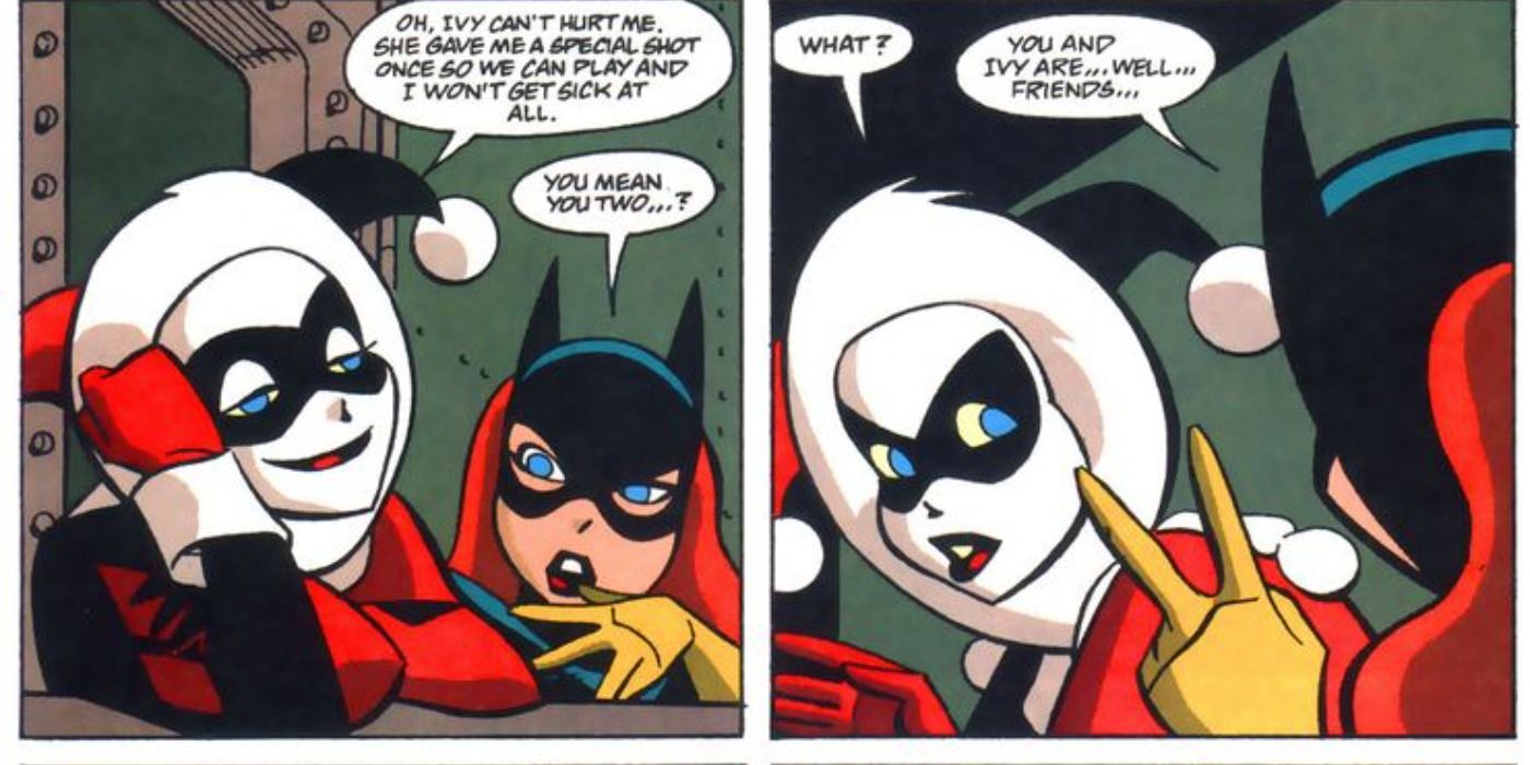 Batgirl asks if Harley Quinn and Ivy are friends in Batgirl comics.