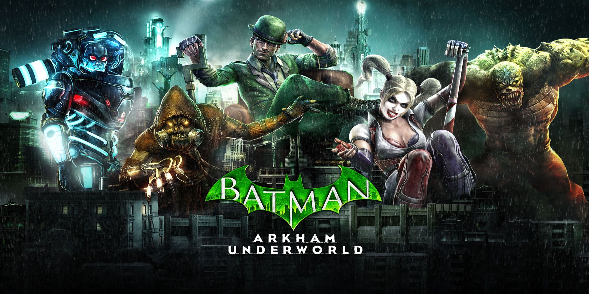 A promotional image for the defunct mobile game Batman Arkham Underworld.