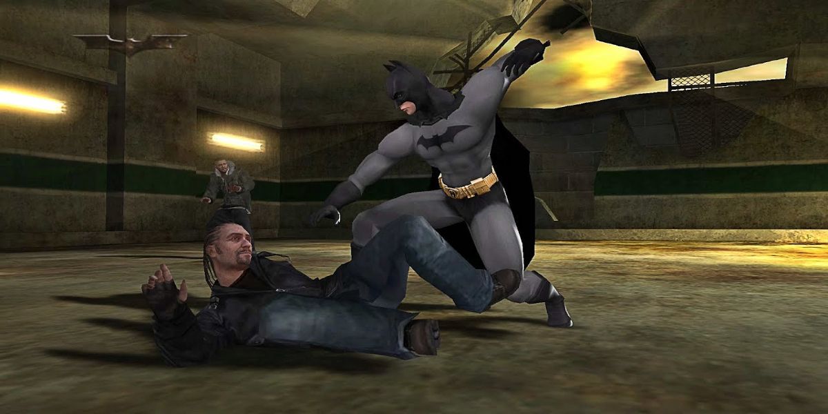 A screenshot from the video game adaptation of Batman Begins.