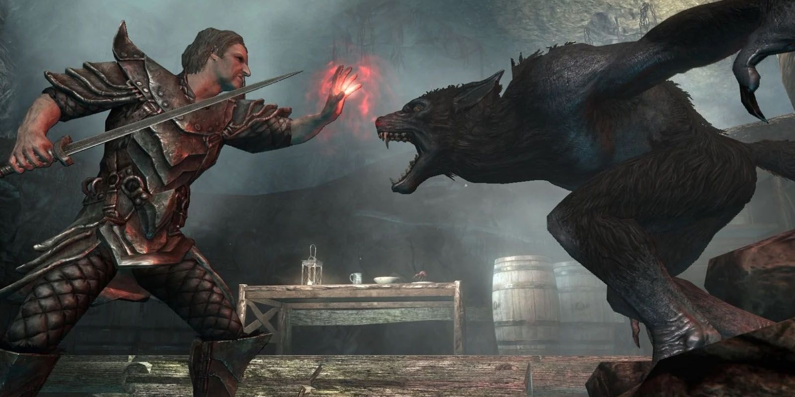 Battling Werewolves in Skyrim
