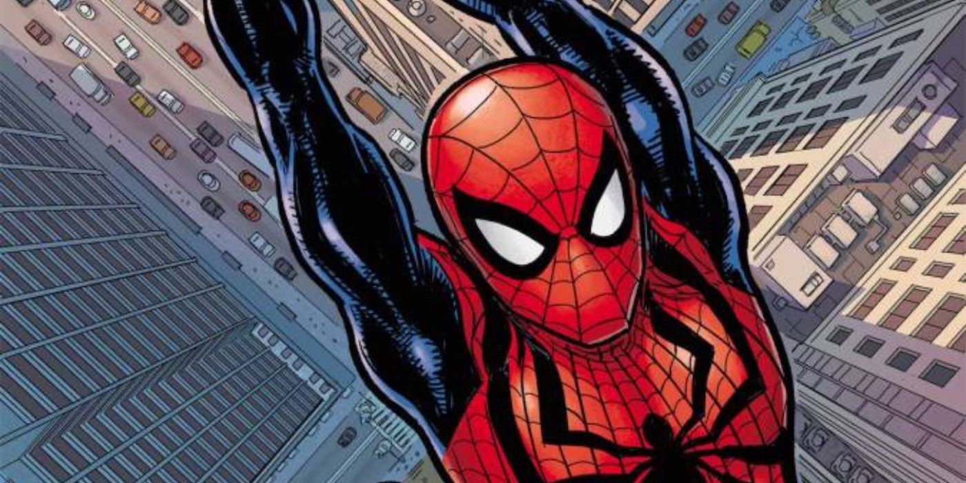 Ben Reilly swinging around NYC in Spider-Man