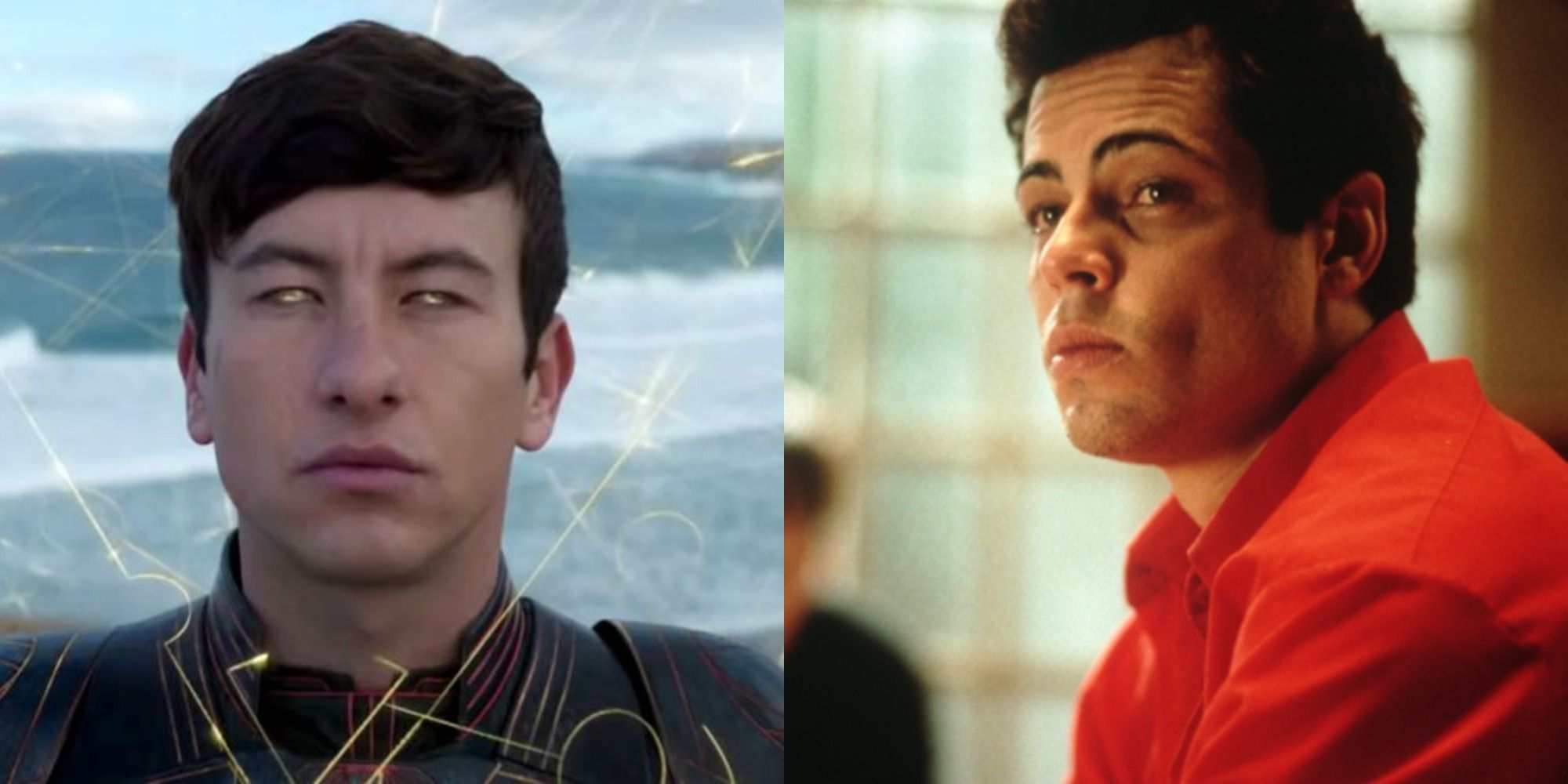 Split image of Barry Keoghan as Druig in Eternals and Benicio Del Toro in The Usual Suspects