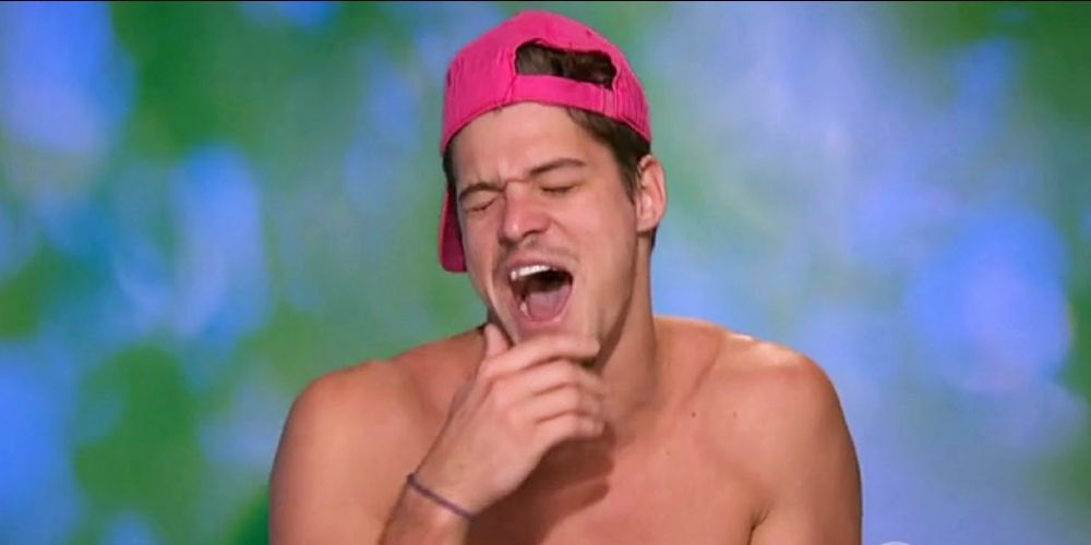 Zach Rance laughing in the Diary Room in Big Brother.