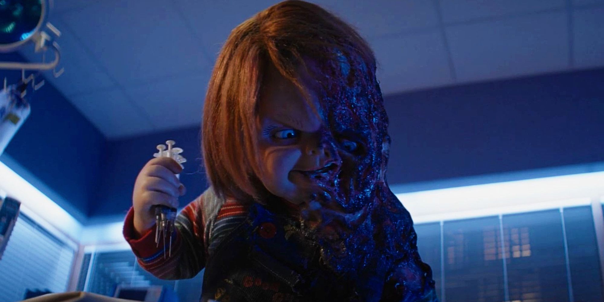 Brad Dourif as Burned Chucky in Chucky Episode 4