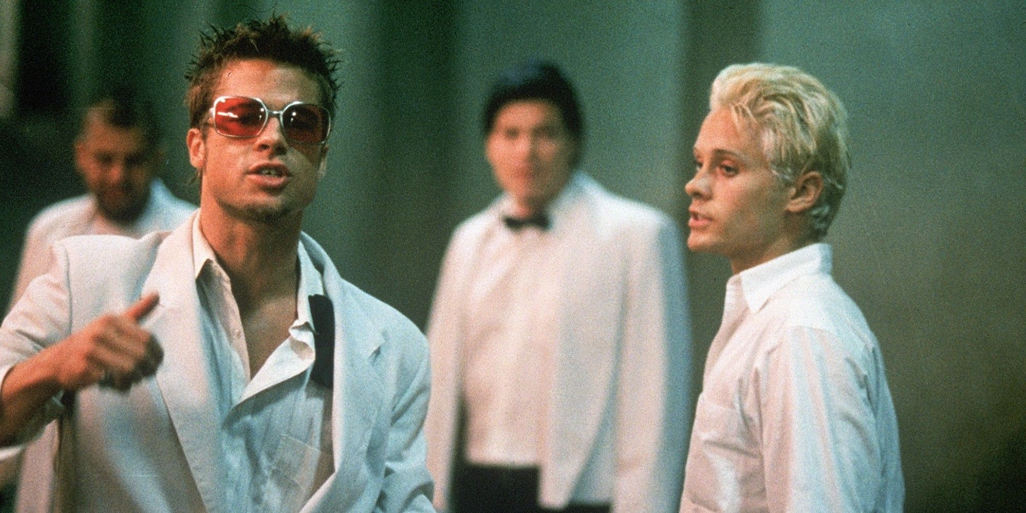 Angel Face looks at Tyler in Fight Club