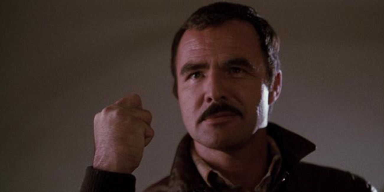 Burt Reynolds making a fist in Sharky's Machine