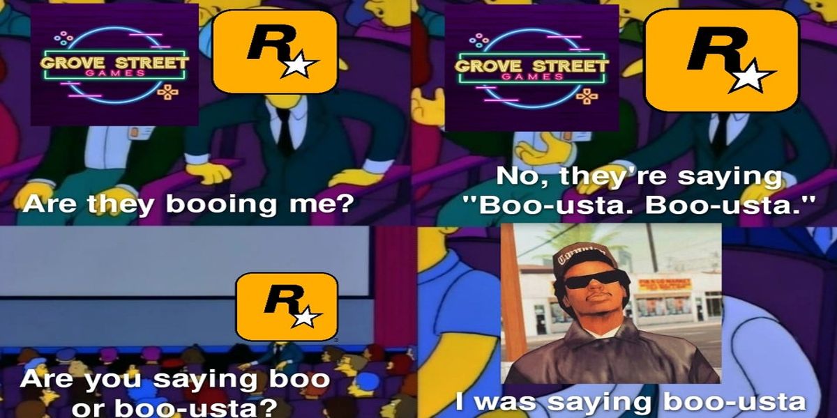 A Grand Theft Auto San Andreas Simpsons meme.