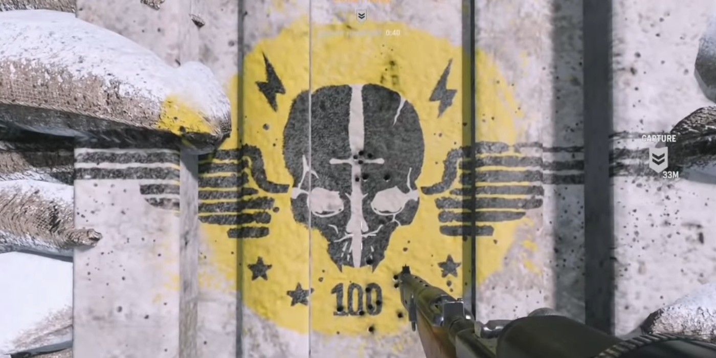 Skull and Crossbones symbol surrounded by yellow in Call of Duty Vanguard