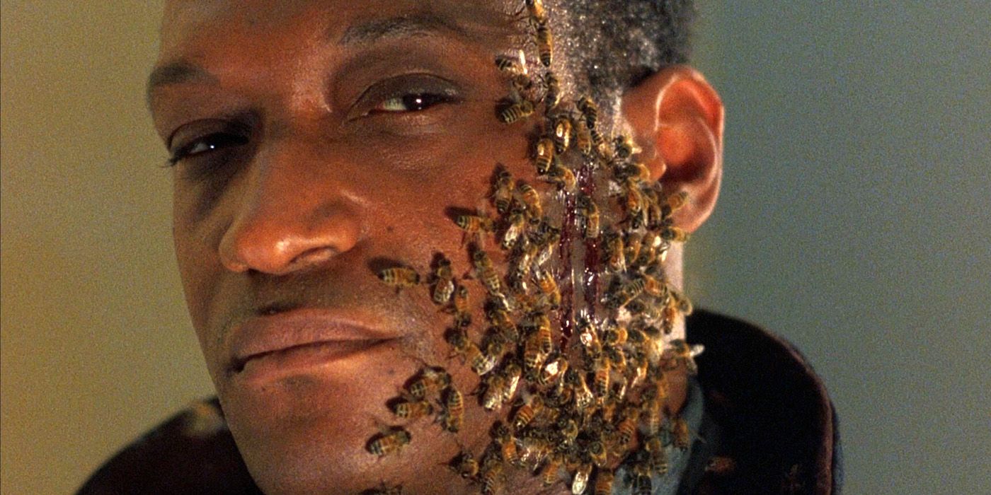 Tony Todd as Candyman with bees on his face