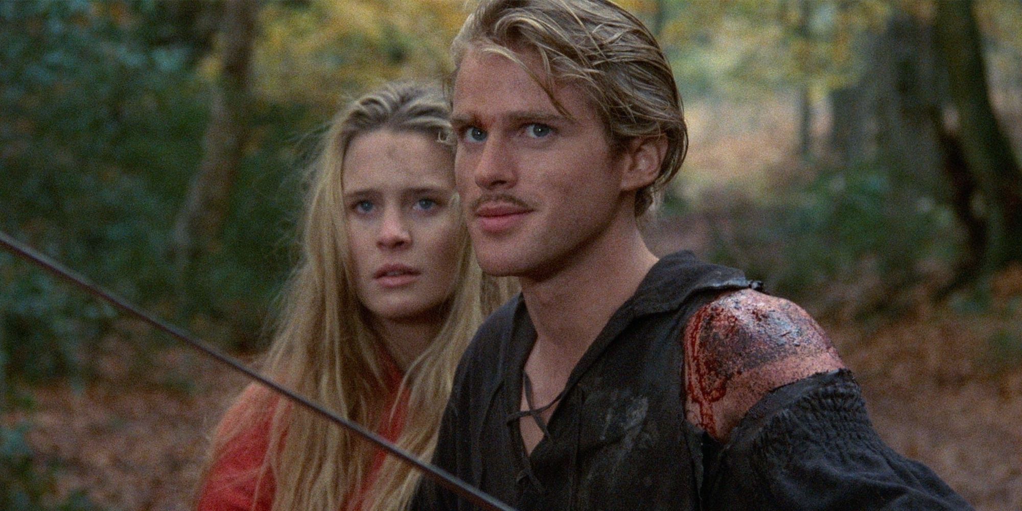 Westley protecting Buttercup in The Princess Bride
