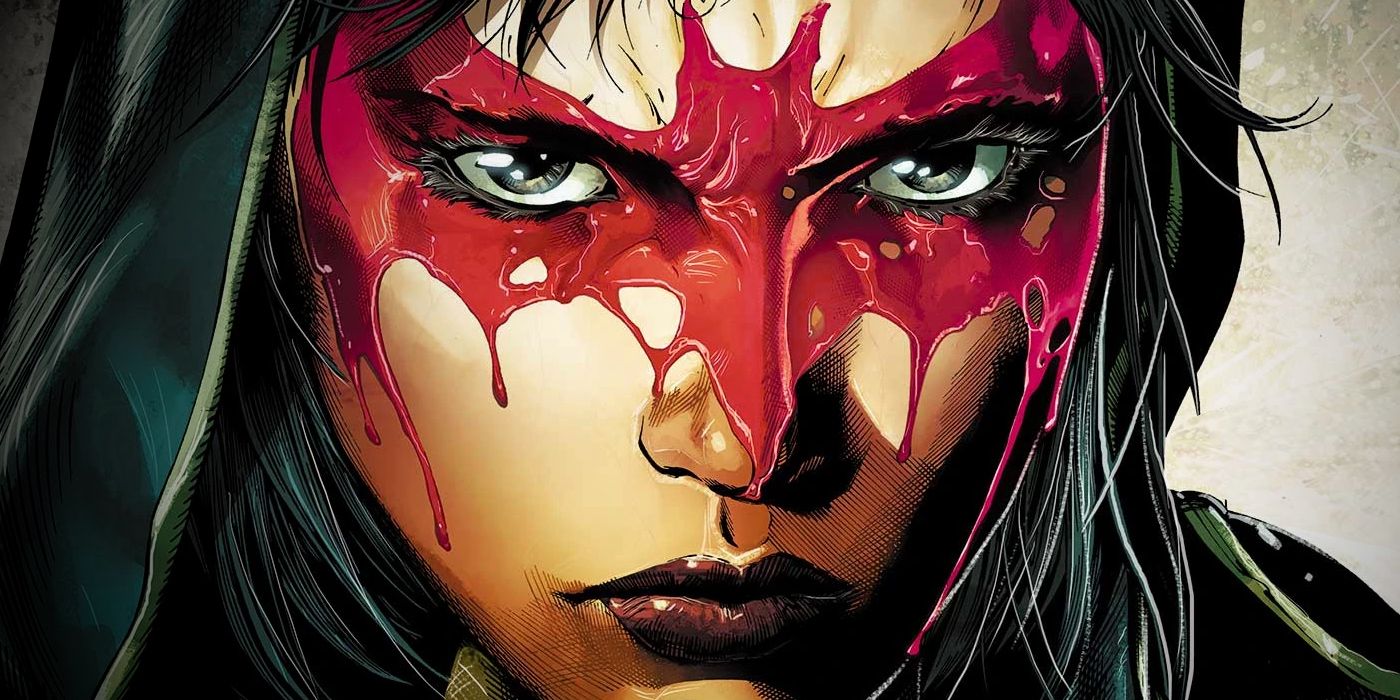 Cassandra Cain Batgirl Blood Mask in Comic Art
