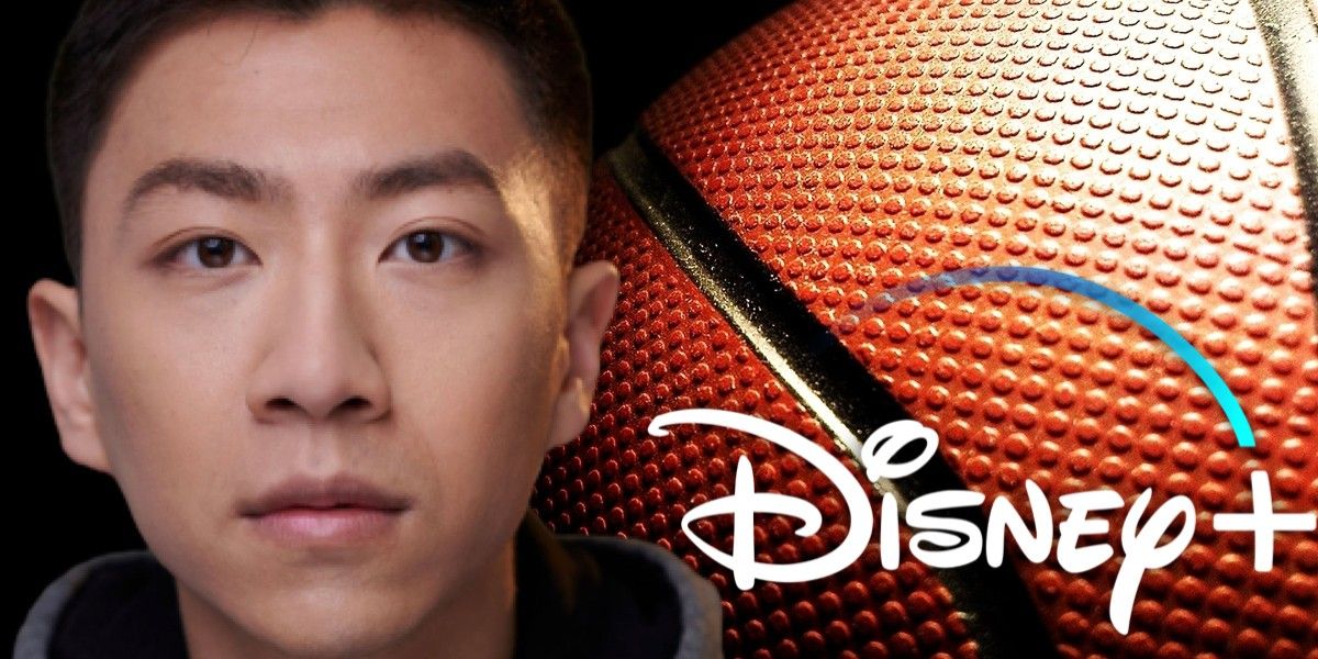 Chang Can Dunk promotional image featuring Chang and a basketball for Disney Plus