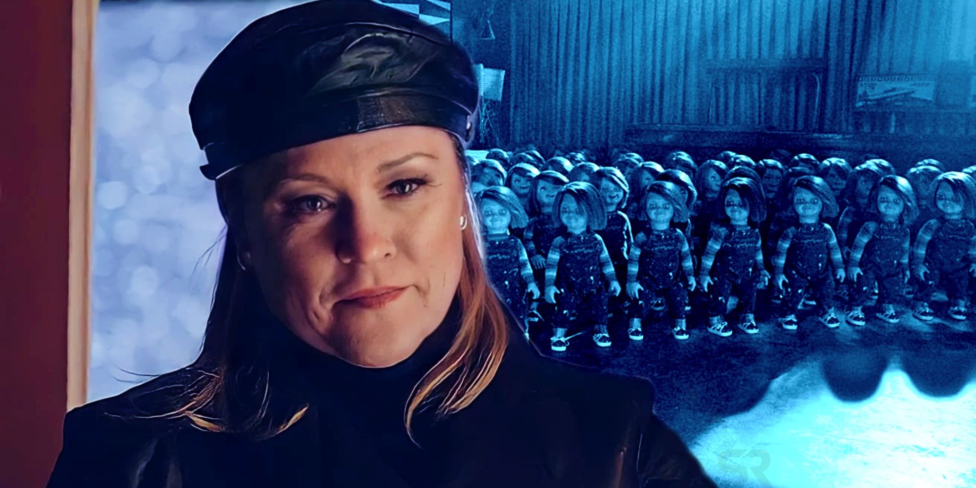 Christine Elise McCarthy as Kyle and Chucky Army in Chucky Episode 8
