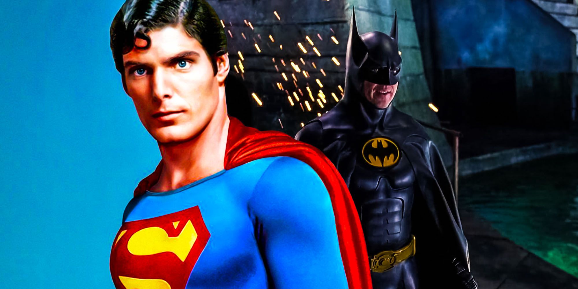 Christopher reeves superman dan michael keaton batman sama semesta