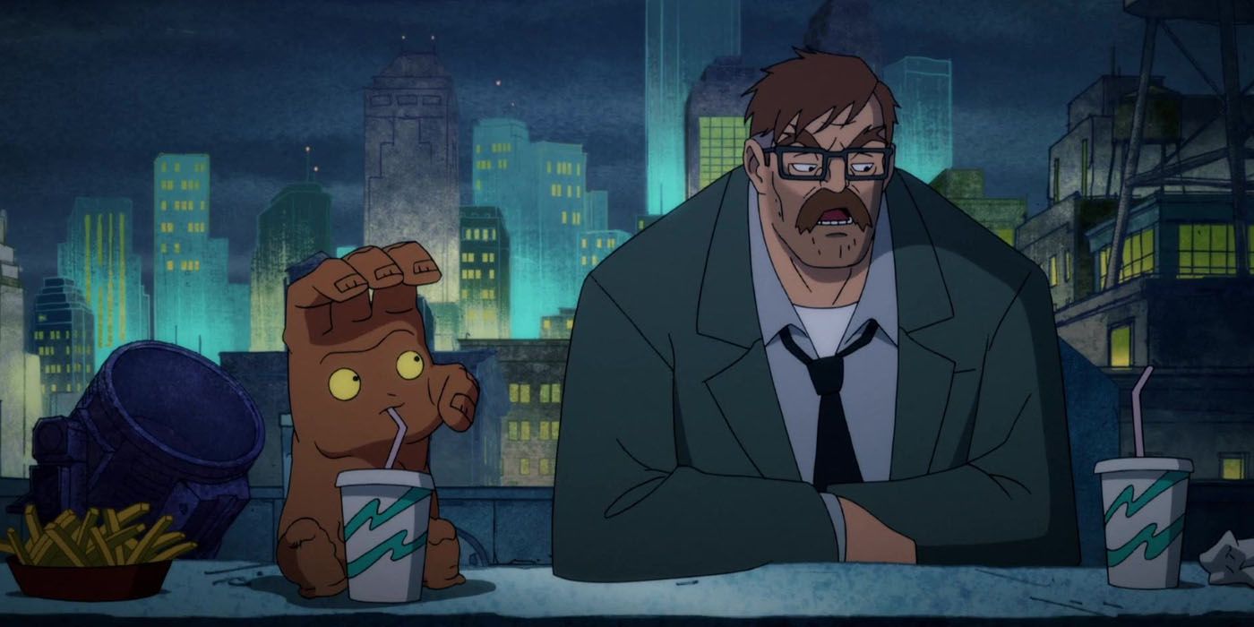 Clayface's Arm bonds with Commissioner Gordon in the Harley Quinn series