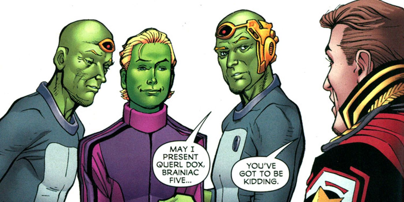 Coluan leaders introducing Brainiac 5 to Mon-El