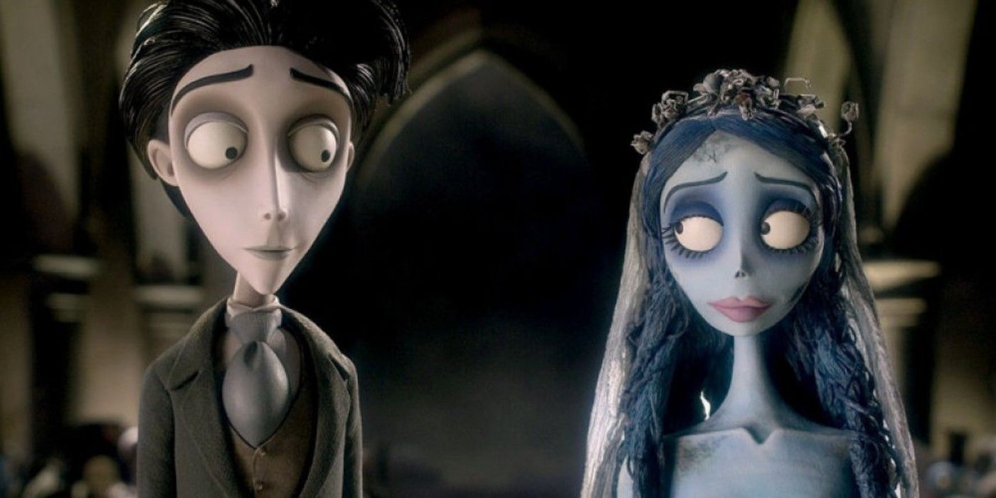 Victor Van Dort and his corpse bride look at each other in Corpse Bride