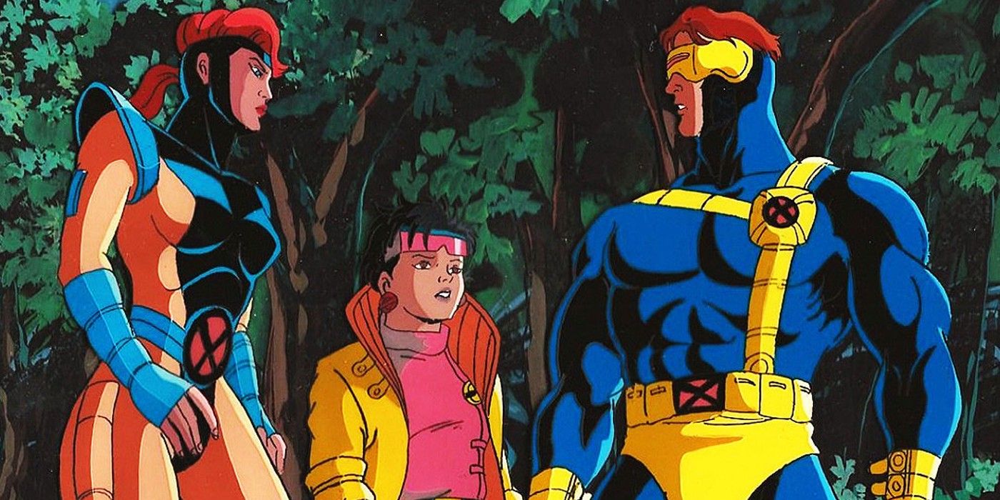 Ciclope, Jubileu e Jean Grey em X-Men: A Série Animada