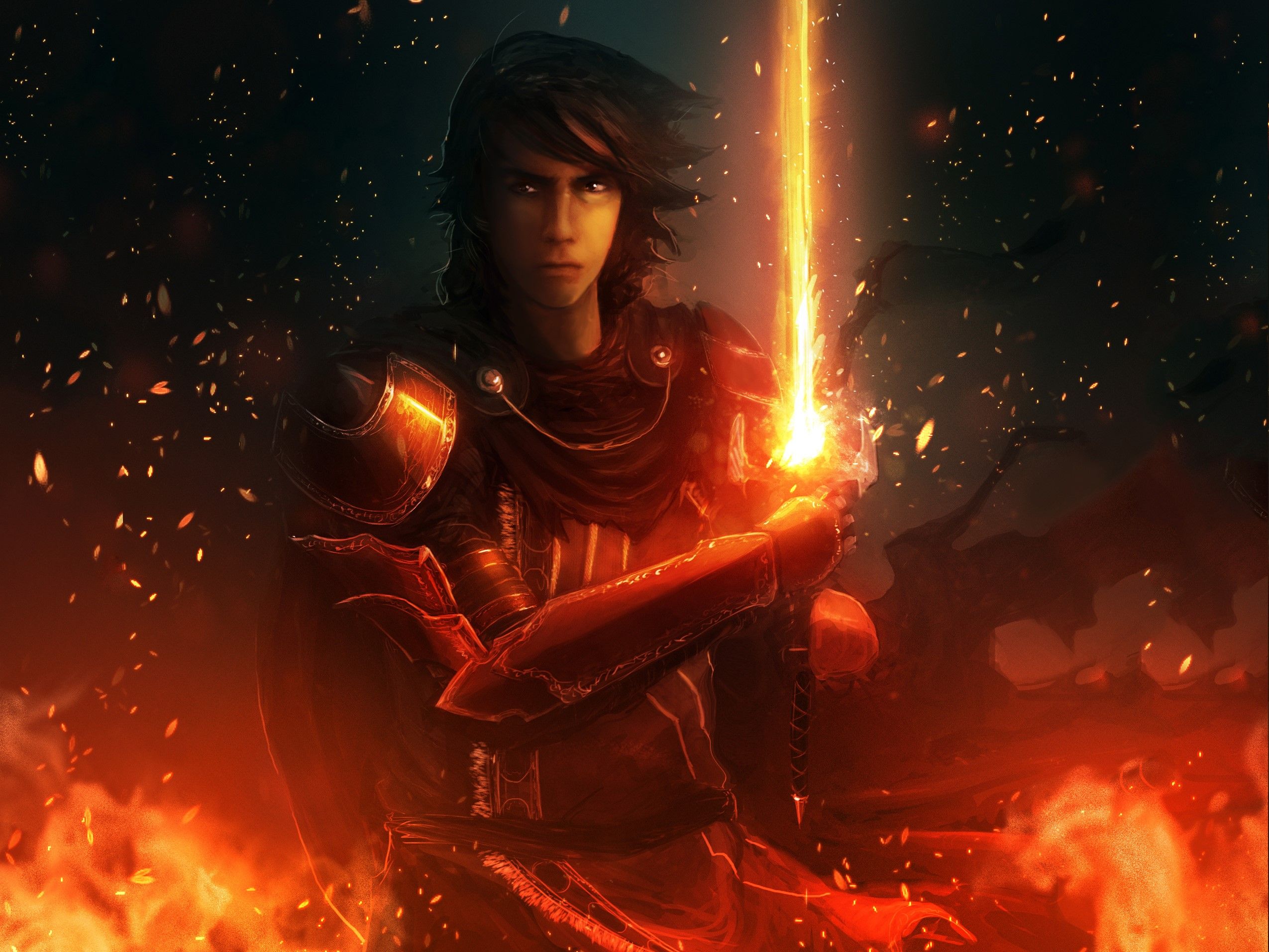 A picture of a sorcerous knight.