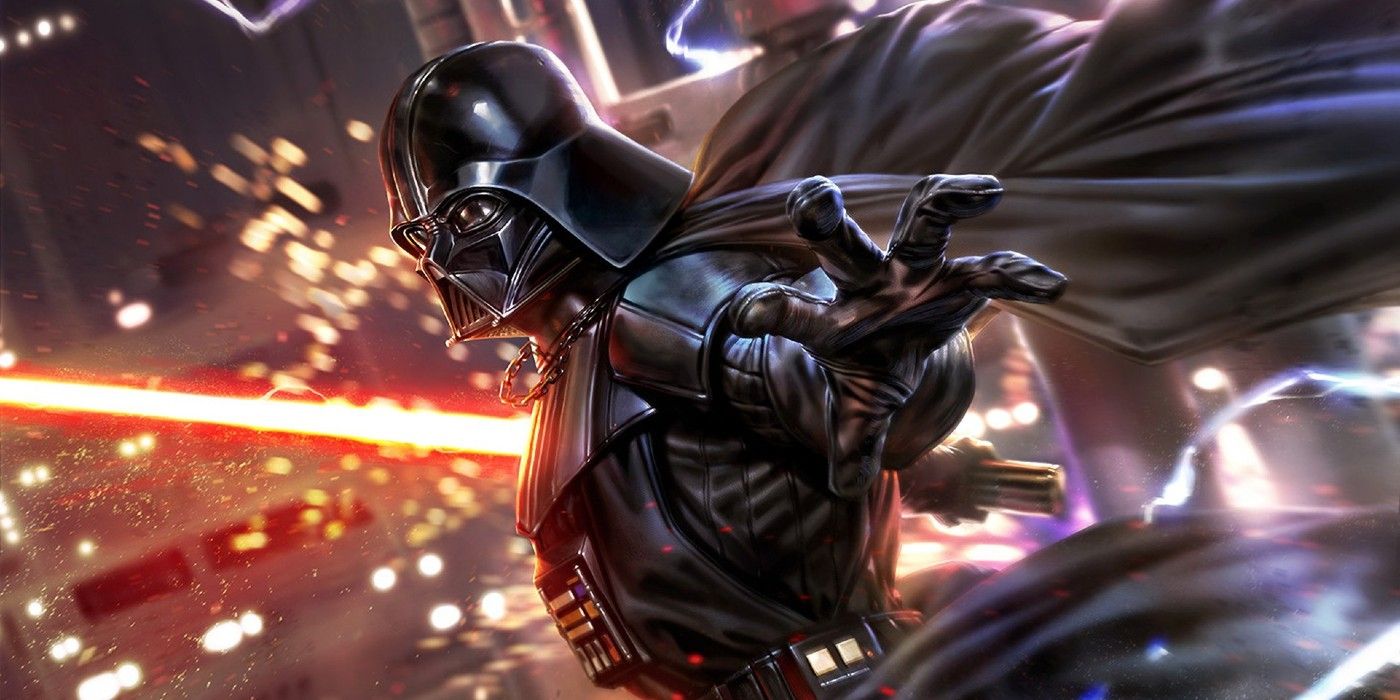 Darth Vader holds his blade in Star Wars comics