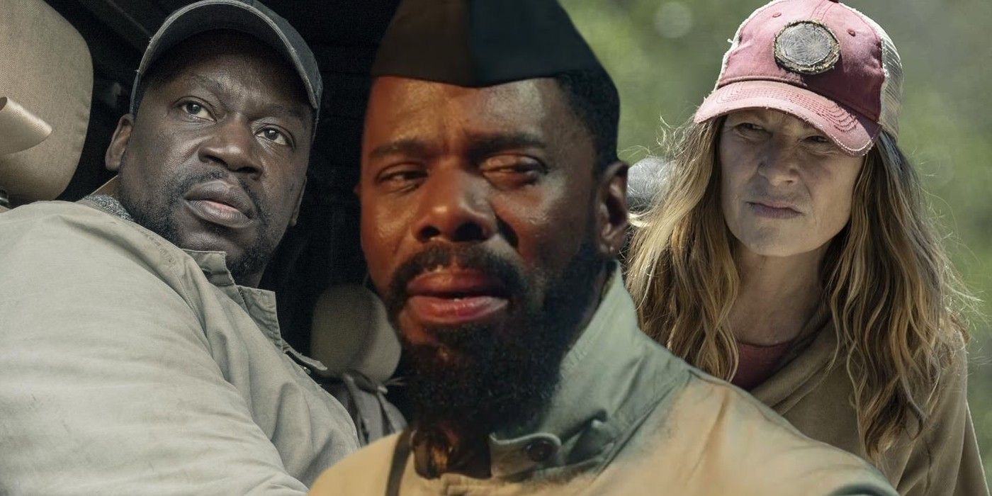 Daryl Mitchell as Wendell Colman Domingo as Strand and Mo Collins as Sarah in Fear Walking Dead