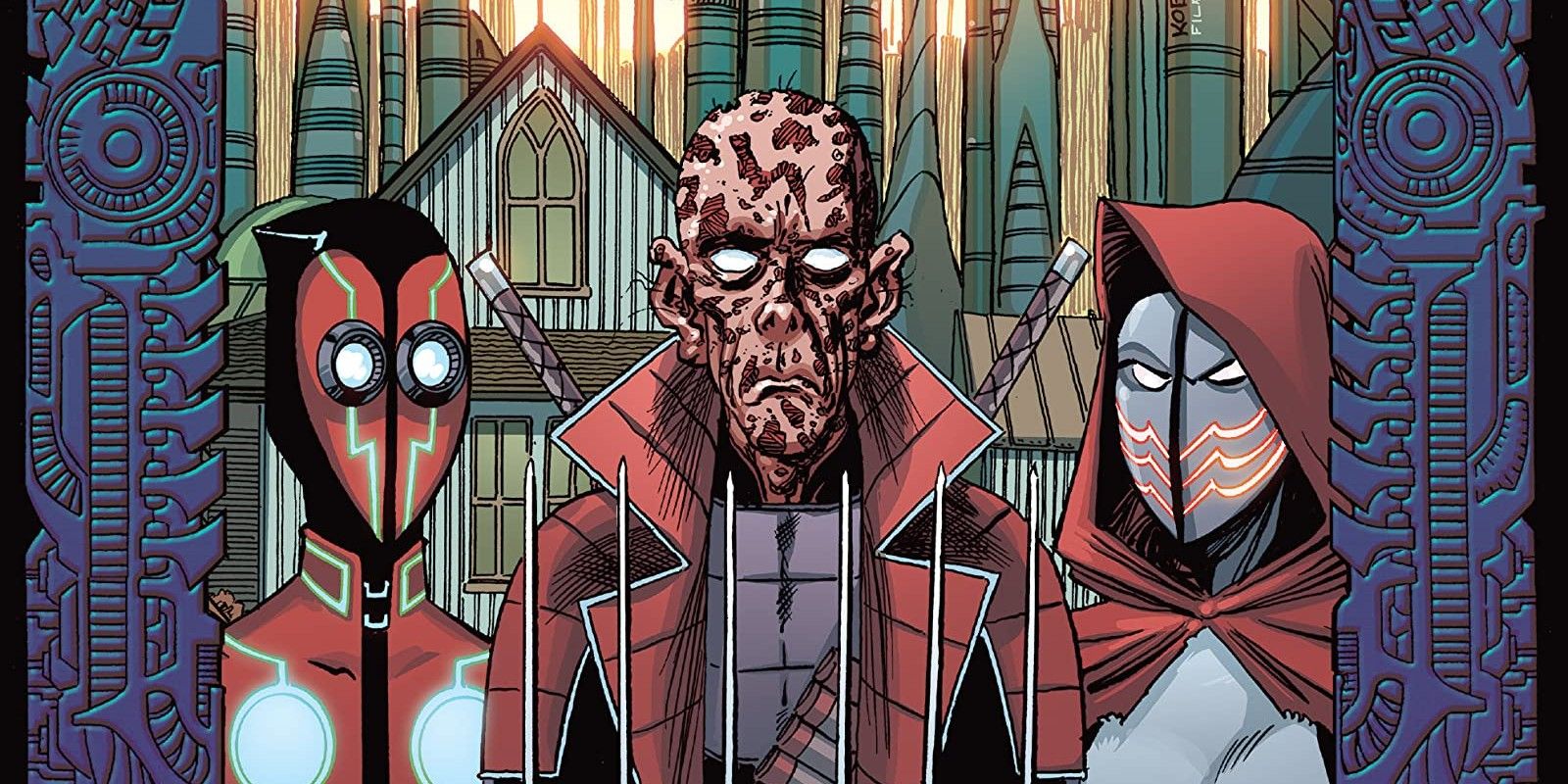 Wade, Warda, and Ellie in Deadpool 2099.