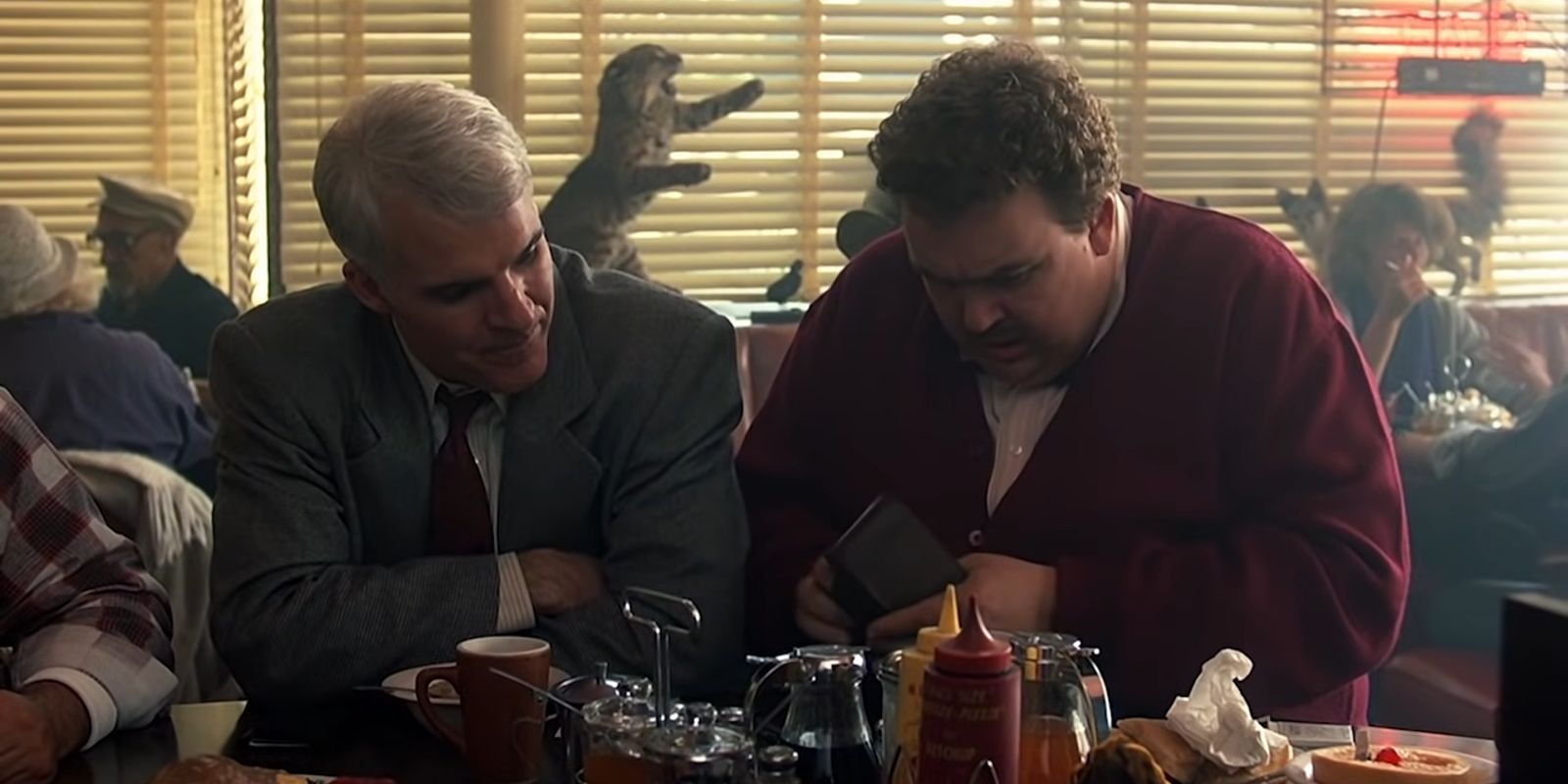 Del and Neal realizing they've been robbed in Planes, Trains, &amp; Automobiles