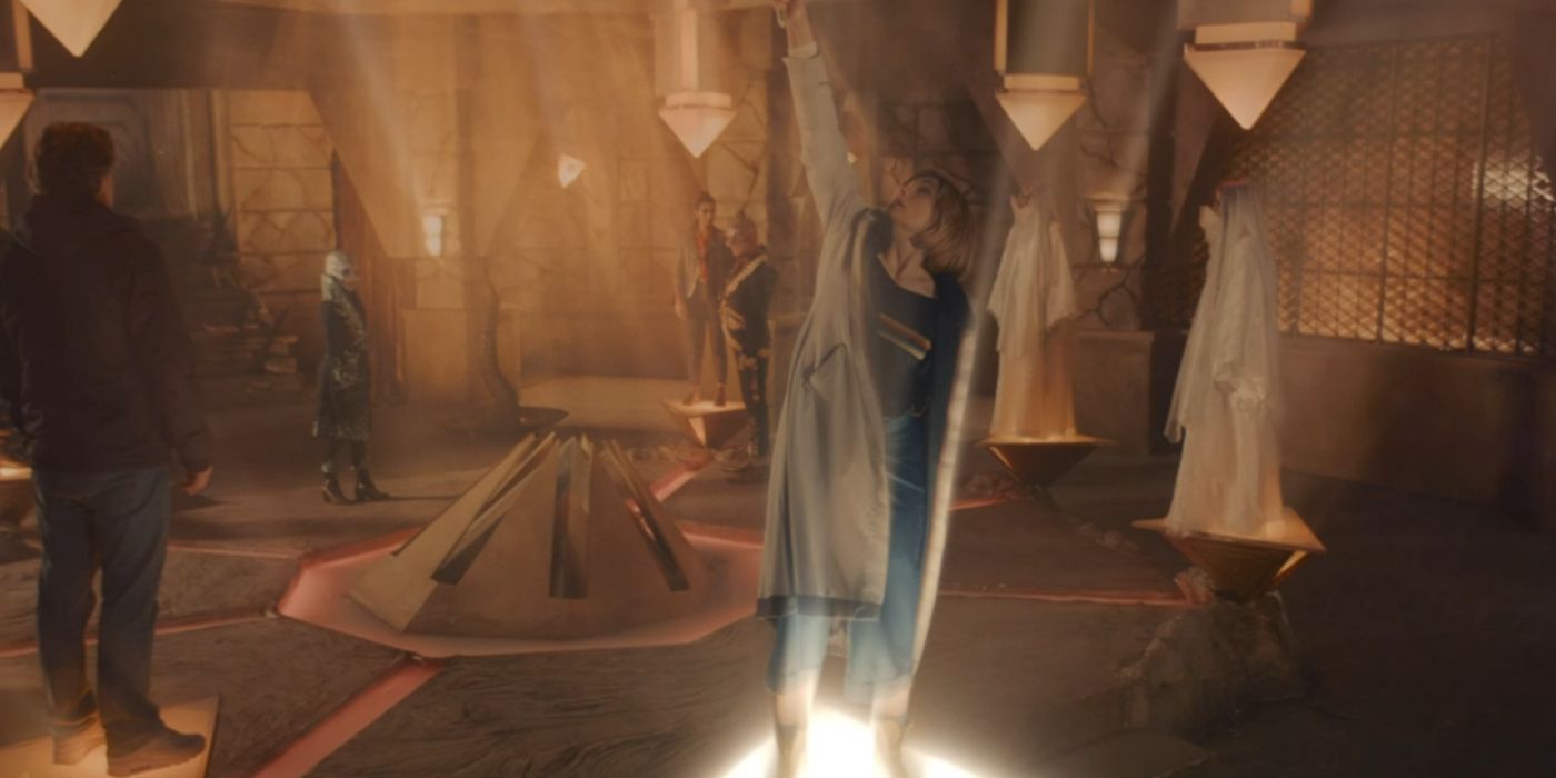 Doctor Who Jodie Whittaker in Temple of Atropos