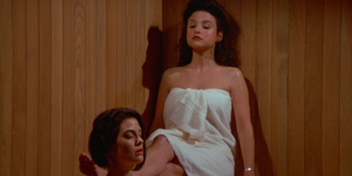 Elaine and Teri Hatcher in Seinfeld