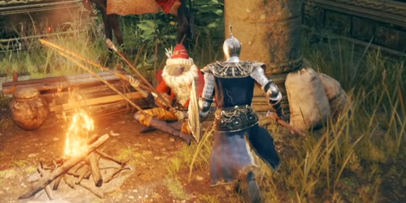 Elden Ring Merchant Looks Like Santa Claus In Gameplay Video