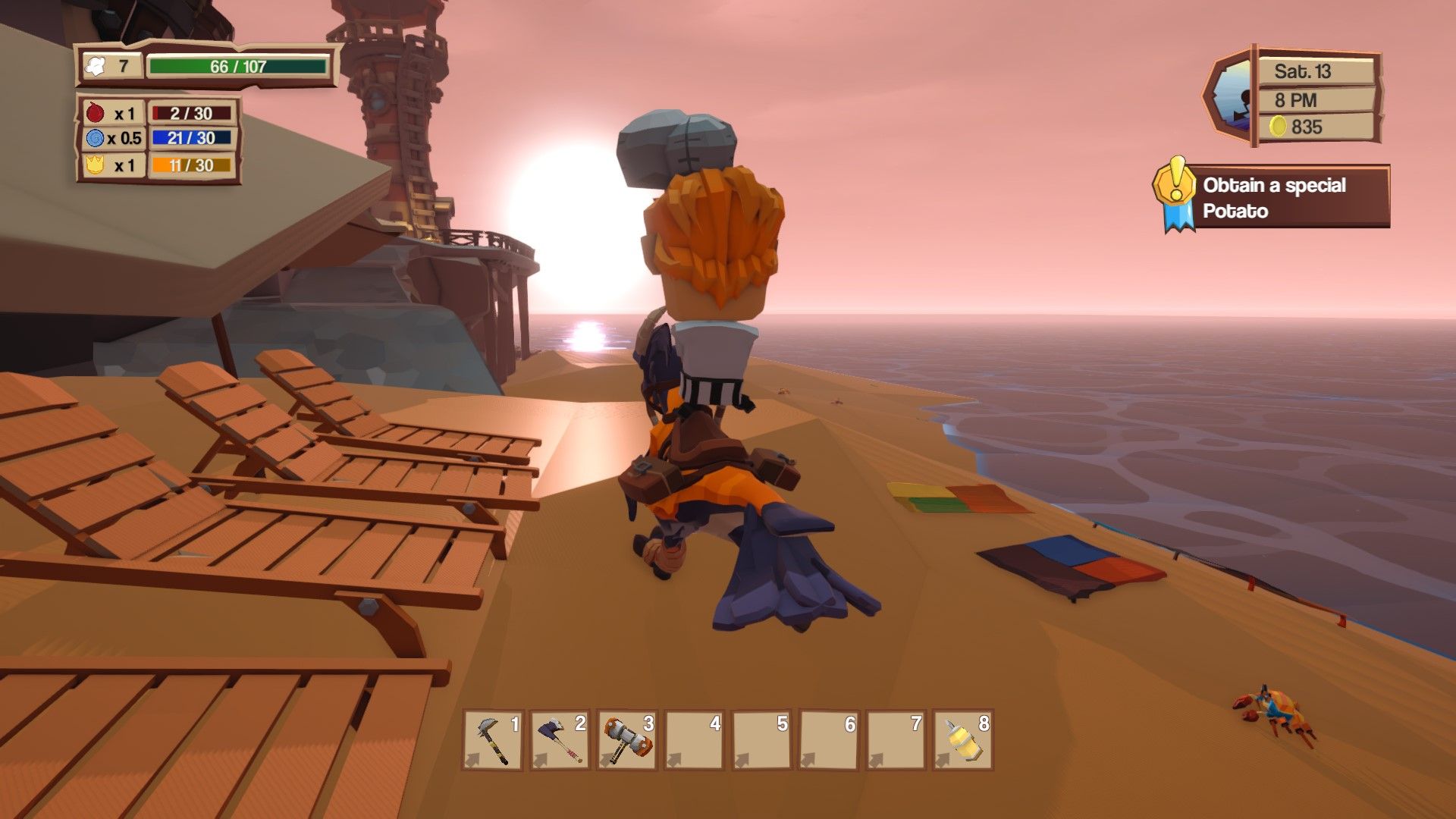Zest exploring the town of Ambrosia on his mount in Epic Chef.