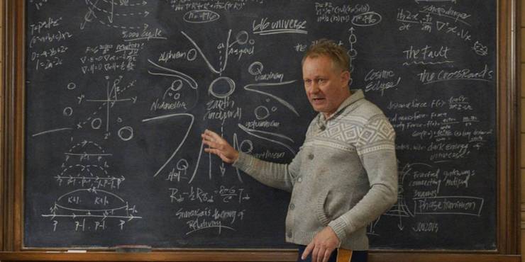 The scientist Erik Selvig, always helping out Thor