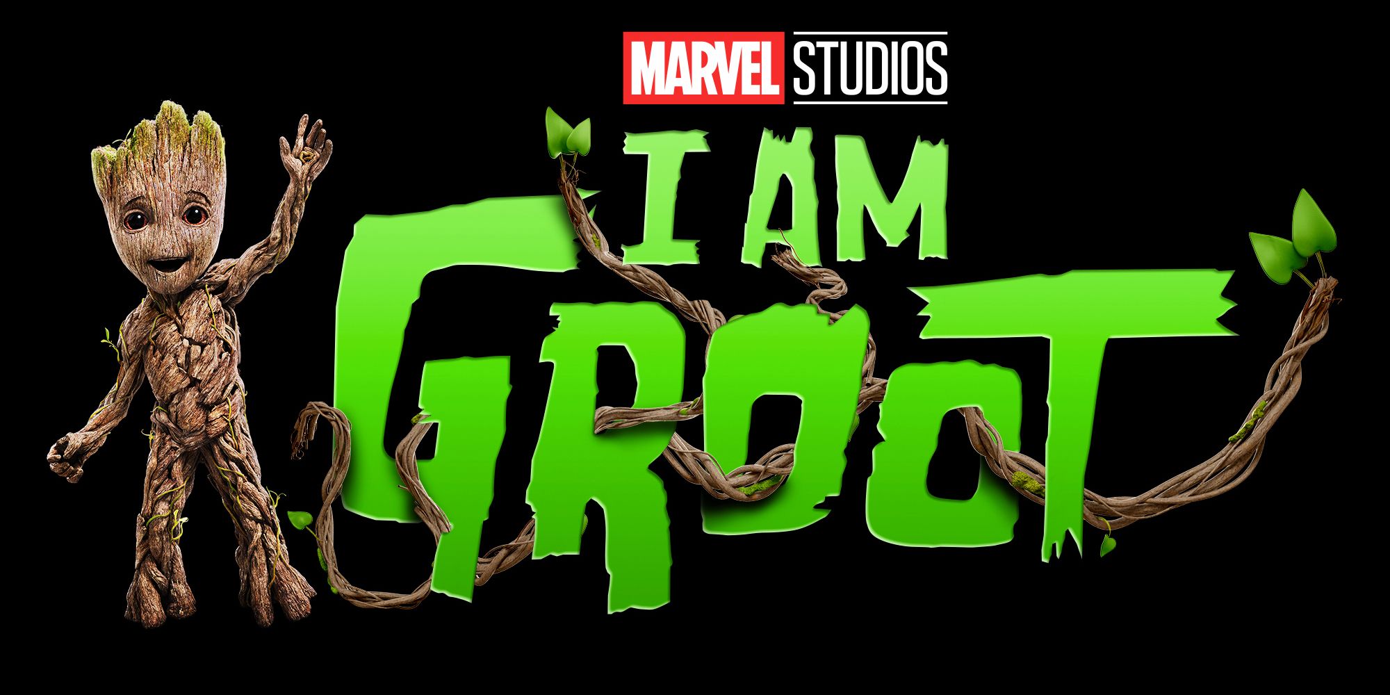 Le logo de la série I Am Groot Disney + taquine le retour de Baby Groot ...