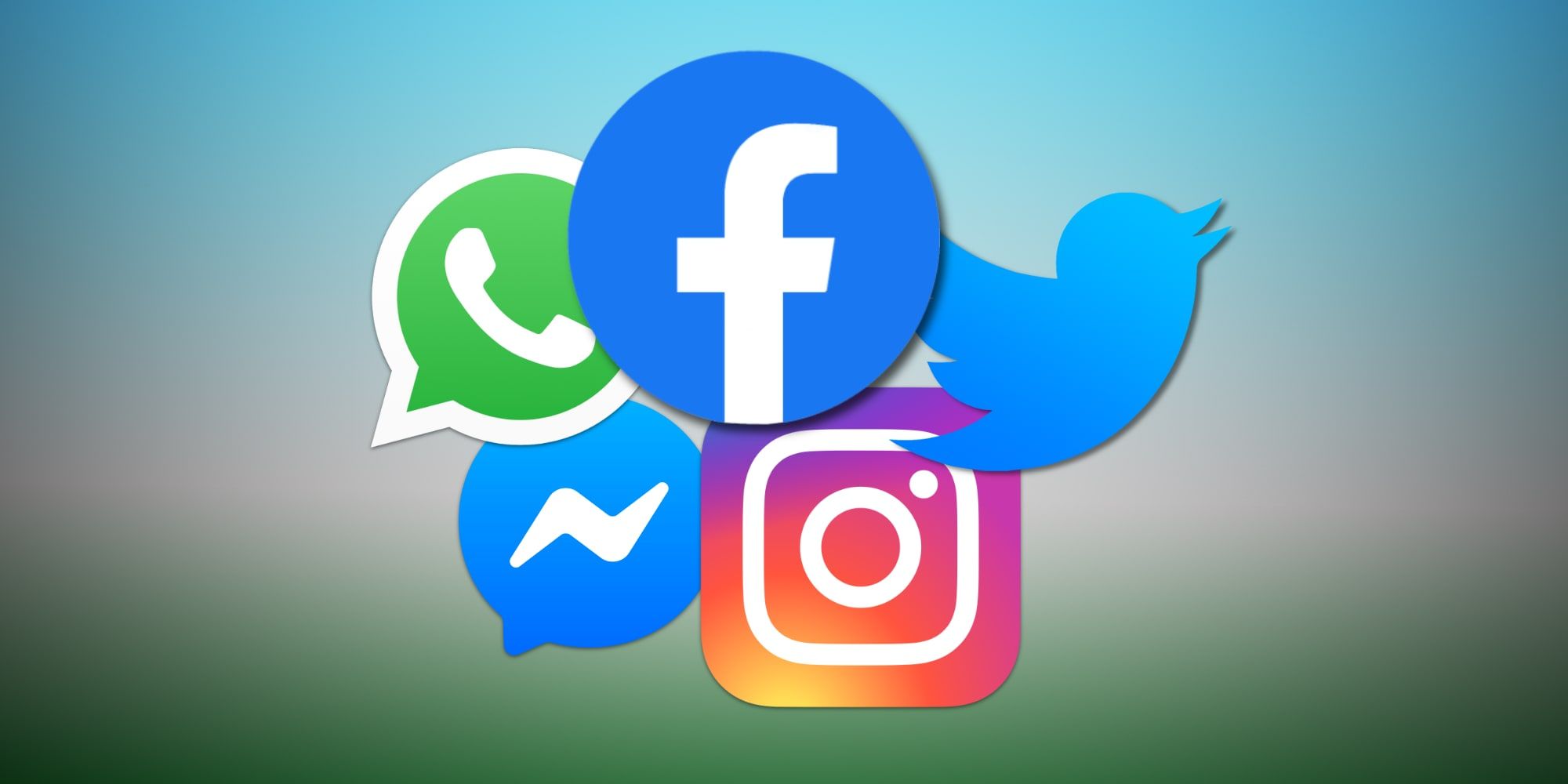Facebook Instagram Messenger WhatsApp Twitter Logos