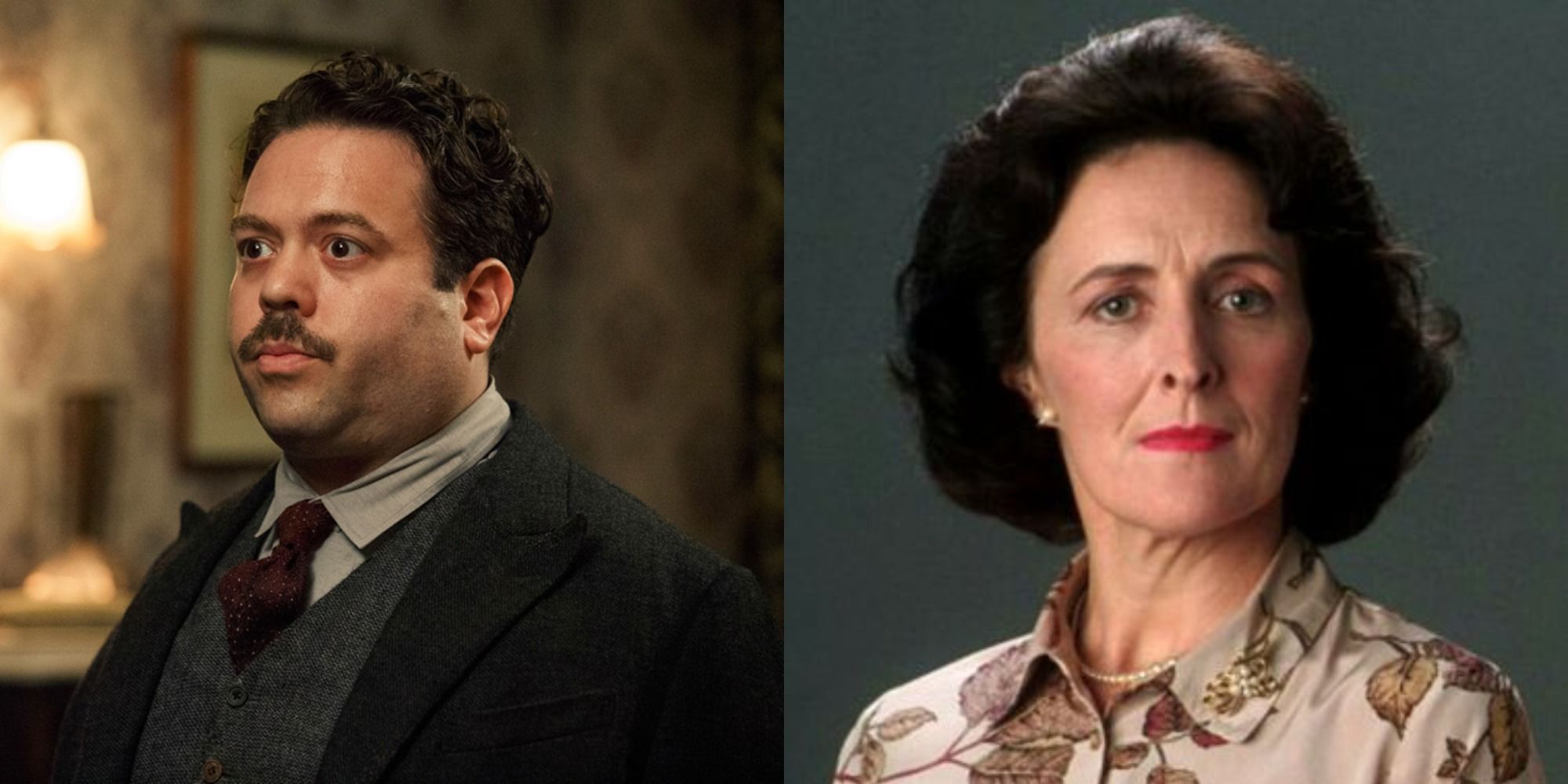 Split image showing Jacob in Fantastic Beasts and Aunt Petunia in Harry Potter