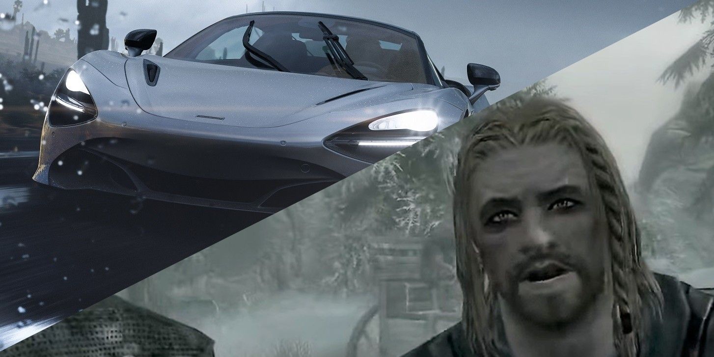 Forza Horizon 5 Sandstorm Teleports Player Into Skyrim Meme