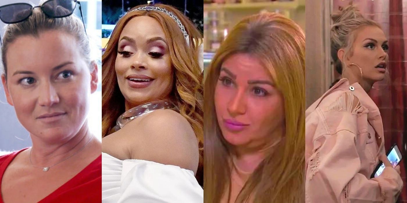 Four side by side pictures of women from the Bravo universe