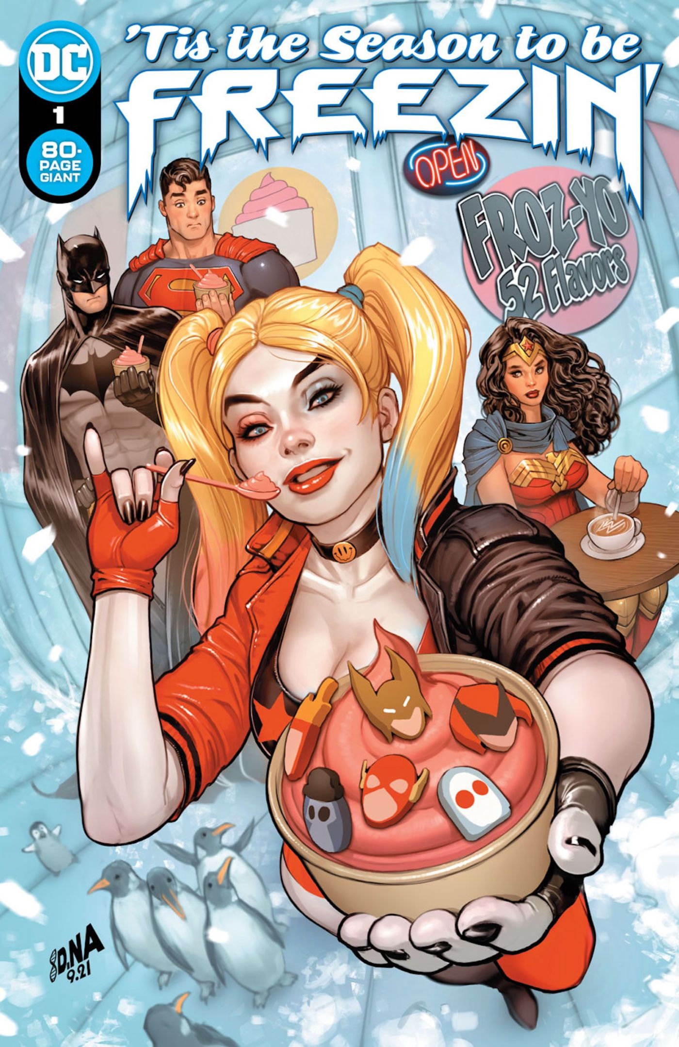 Tis the Season to Be Freezin cover featuring Harley Quinn