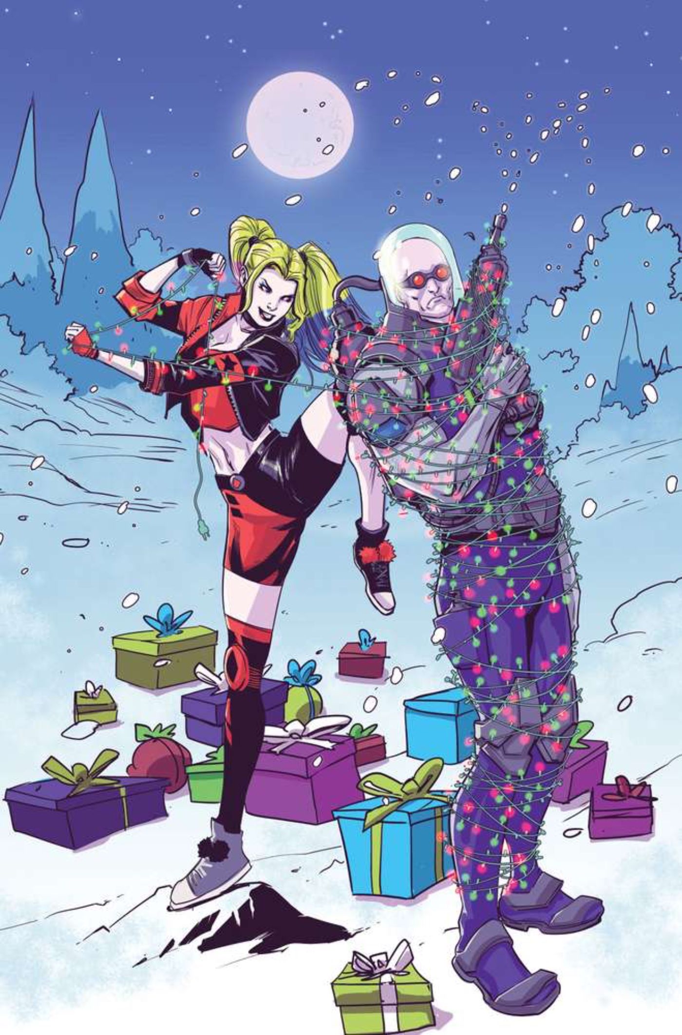 Mister Freeze and Harley Quinn