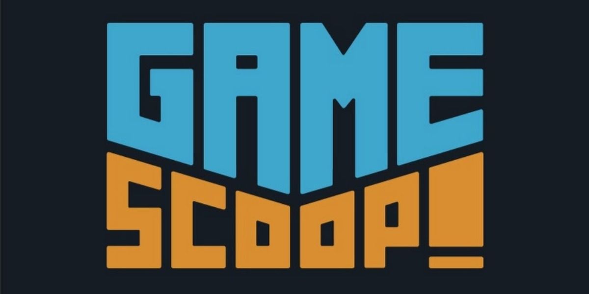 Blue and orange logo for IGN's flagship podcast Game Scoop!