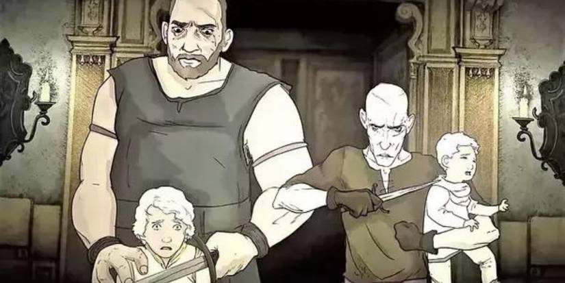 Blood and Cheese threatening the young Targaryen princes