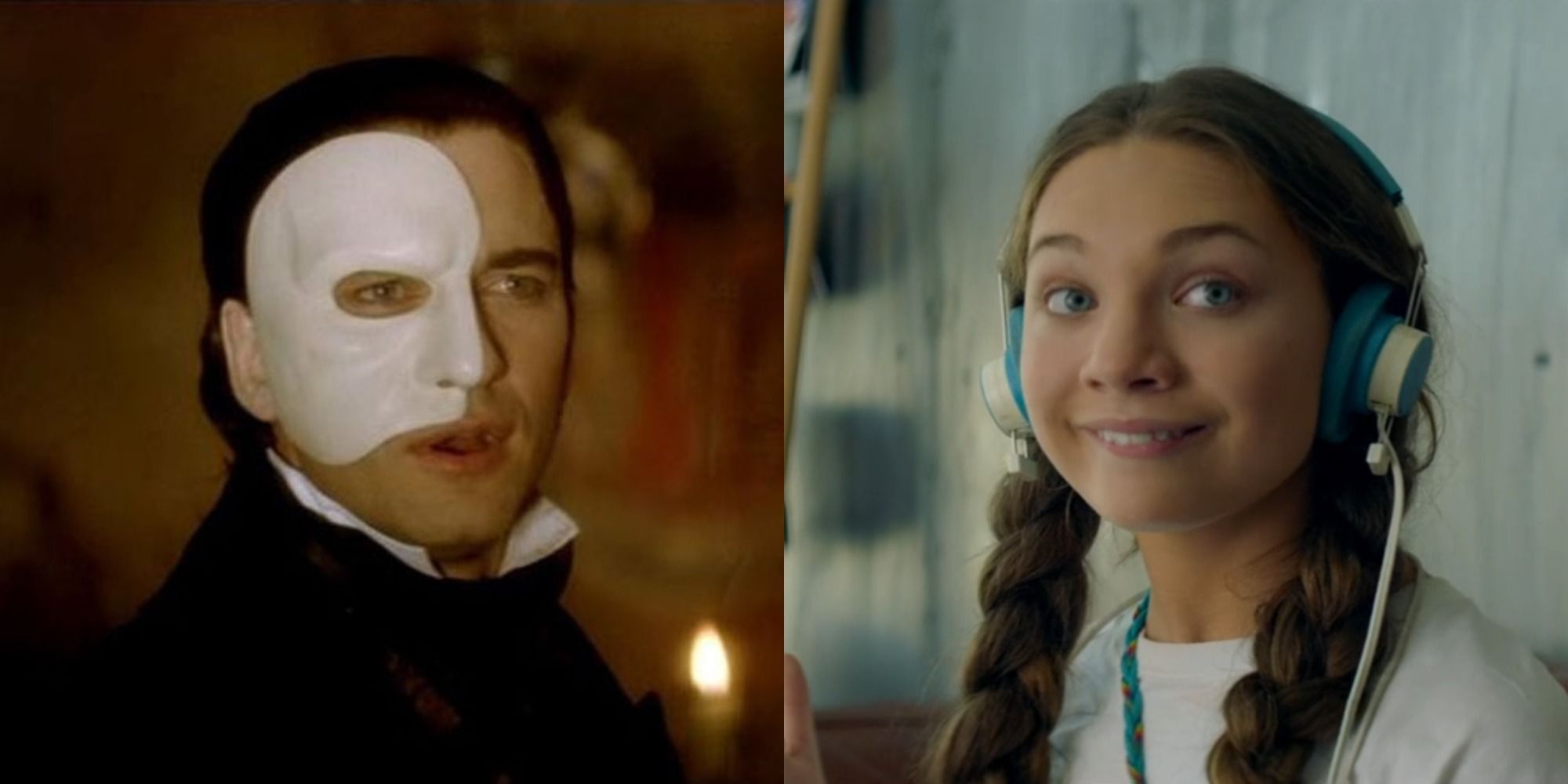 Gerard Butler in Phantom of the Opera and Maddie Ziegler in Music