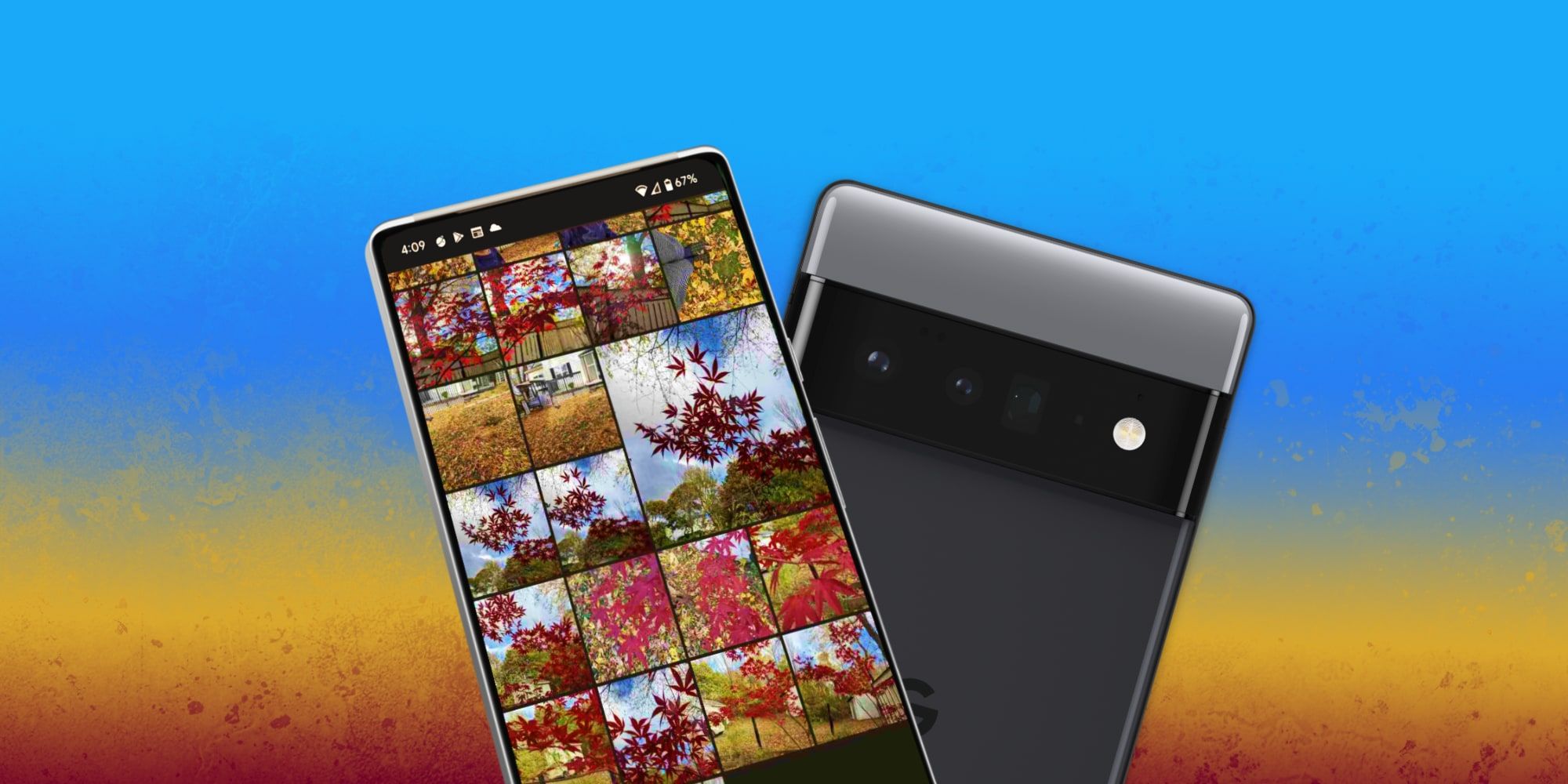 Google Pixel 6 And 6 Pro Fall Leaves Photos Art BG