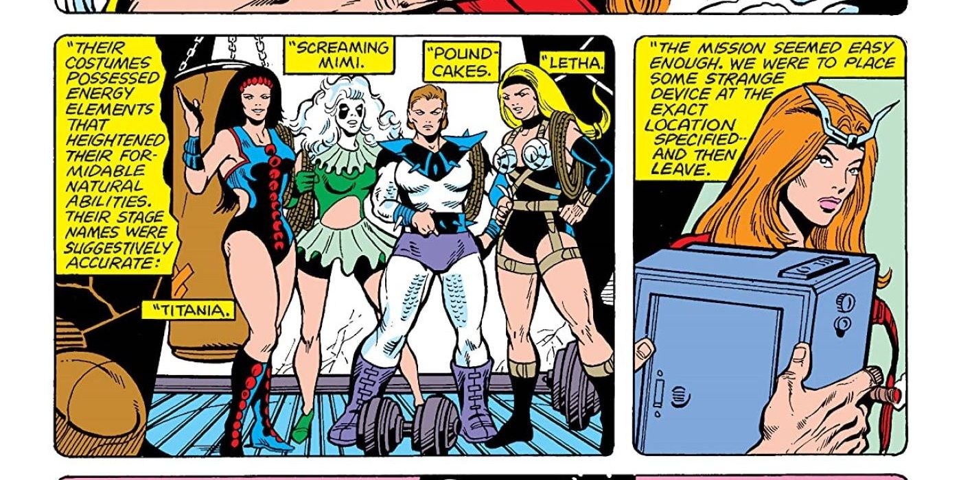 The female team called the Grapplers stand together in Marvel Comics